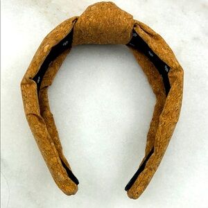 Lele Sadoughi Cork Brown Textured Headband